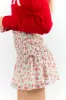 Cross My Path Ivory and Red Drop Smocked Waist Mini Skort FINAL SALE sold by Pink Lily