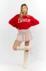 Cross My Path Ivory and Red Drop Smocked Waist Mini Skort FINAL SALE sold by Pink Lily