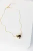 Gold Puff Heart Necklace SALE sold by Pink Lily