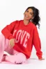 Love Block Red Graphic Sweatshirt sold by Pink Lily