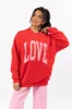 Love Block Red Graphic Sweatshirt sold by Pink Lily