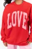 Love Block Red Graphic Sweatshirt sold by Pink Lily