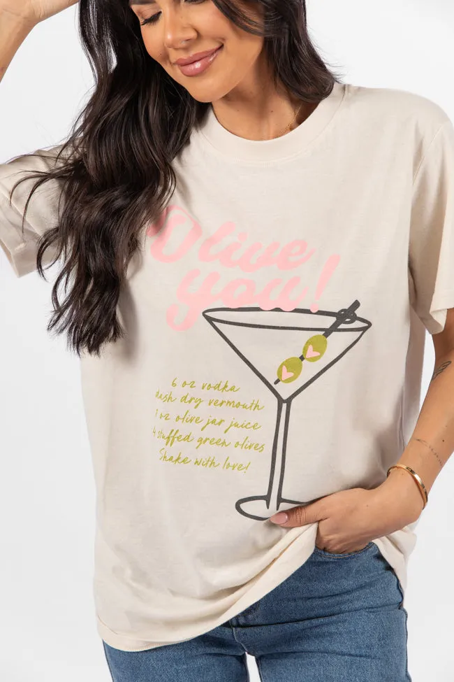 Olive You Ivory Comfort Color Graphic Tee sold by Pink Lily product image thumbnail 2