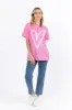 Heart Sketch Hot Pink Oversized Graphic Tee sold by Pink Lily
