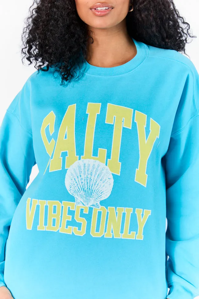 Salty Vibes Only Aqua Graphic Sweatshirt sold by Pink Lily product image thumbnail 4