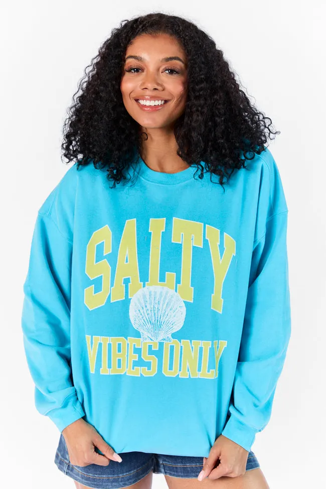 Salty Vibes Only Aqua Graphic Sweatshirt sold by Pink Lily product image thumbnail 2