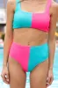 Tropical Daydreams Pink and Blue Swimsuit Bottom sold by Pink Lily