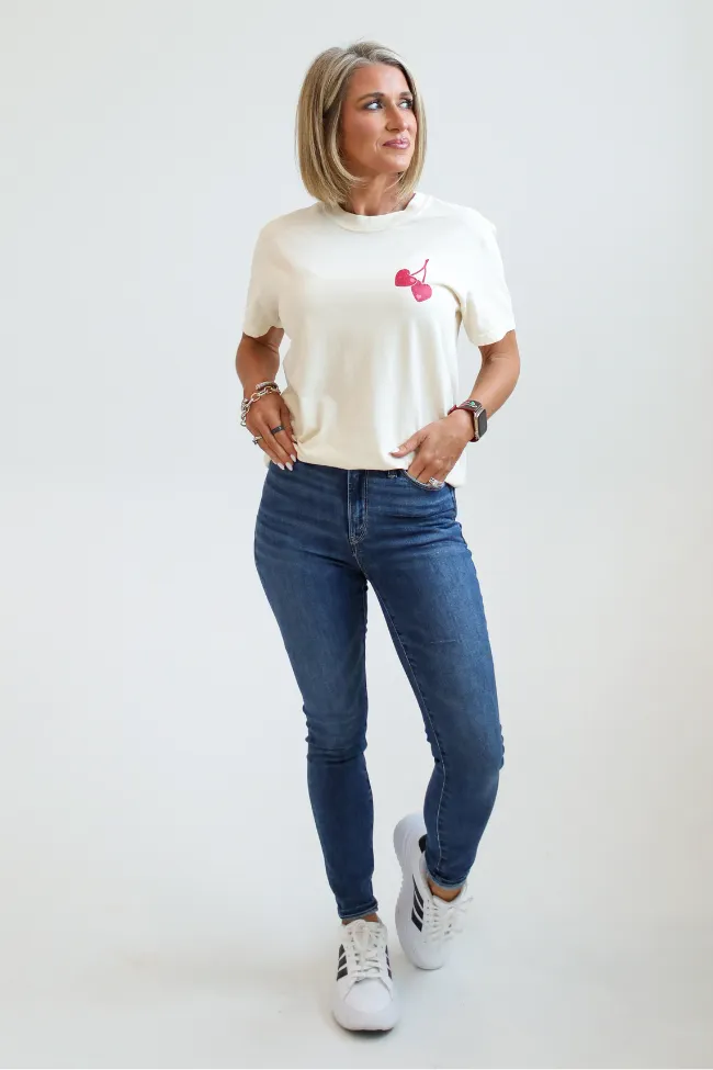 I Love You Cherry Much Ivory Comfort Color Graphic Tee Kalee Rogers X Pink Lily sold by Pink Lily product image thumbnail 3