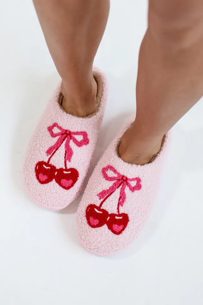 Cherry Bow Slippers Kalee Rogers X Pink Lily FINAL SALE sold by Pink Lily product image thumbnail 2