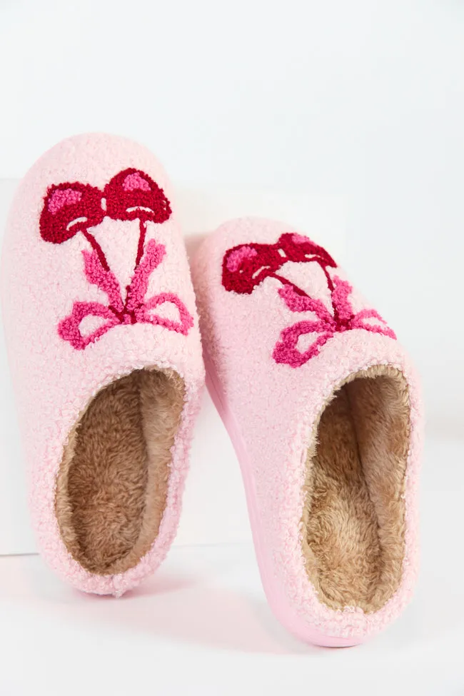 Cherry Bow Slippers Kalee Rogers X Pink Lily FINAL SALE sold by Pink Lily product image thumbnail 5