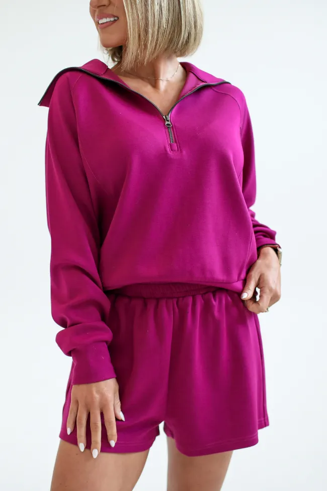Let's Just Stay Shorts Plum Kalee Rogers X Pink Lily FINAL SALE sold by Pink Lily product image thumbnail 2