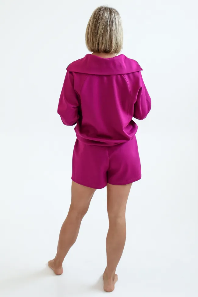 Let's Just Stay Shorts Plum Kalee Rogers X Pink Lily FINAL SALE sold by Pink Lily product image thumbnail 4