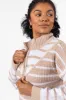 Worth Melting For Beige Striped Color Block Quarter Zip Pullover Sweater FINAL SALE sold by Pink Lily