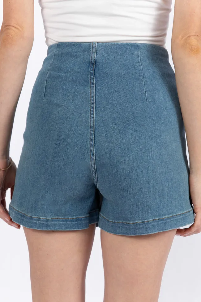 Jessica Medium Wash Denim Skort FINAL SALE sold by Pink Lily product image thumbnail 3