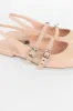 Margot Nude Pointed Toe Double Strap Flat sold by Pink Lily