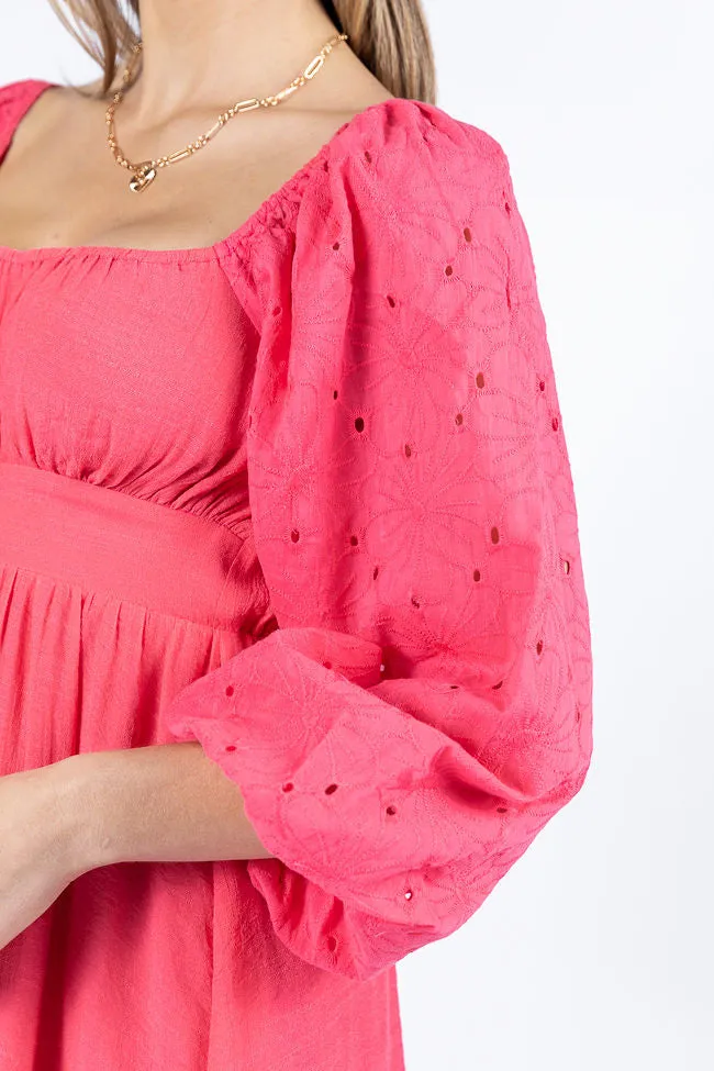 Beautiful Thoughts Pink Lace Sleeve Mini Dress FINAL SALE sold by Pink Lily product image thumbnail 3