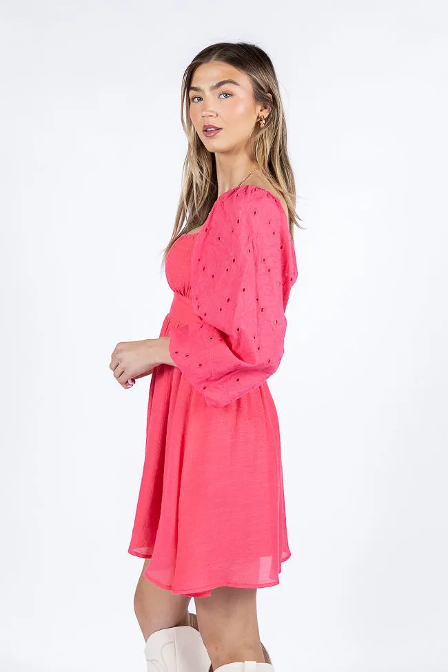 Beautiful Thoughts Pink Lace Sleeve Mini Dress FINAL SALE sold by Pink Lily product image thumbnail 4
