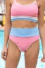 Do Not Disturb Pastel Pink Color Block Bikini Bottoms FINAL SALE sold by Pink Lily