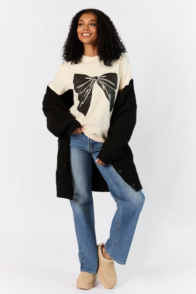 Vintage Black Bow Ivory Comfort Color Graphic Tee sold by Pink Lily product image thumbnail 2