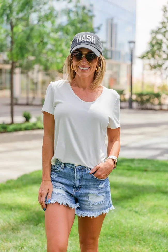 Plain Jane Ivory V-Neck Tee sold by Pink Lily product image thumbnail 2