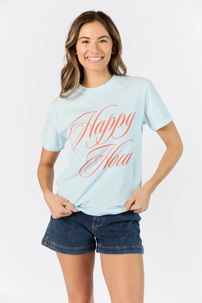 Happy Hour Chambray Comfort Color Graphic Tee sold by Pink Lily product image thumbnail 2