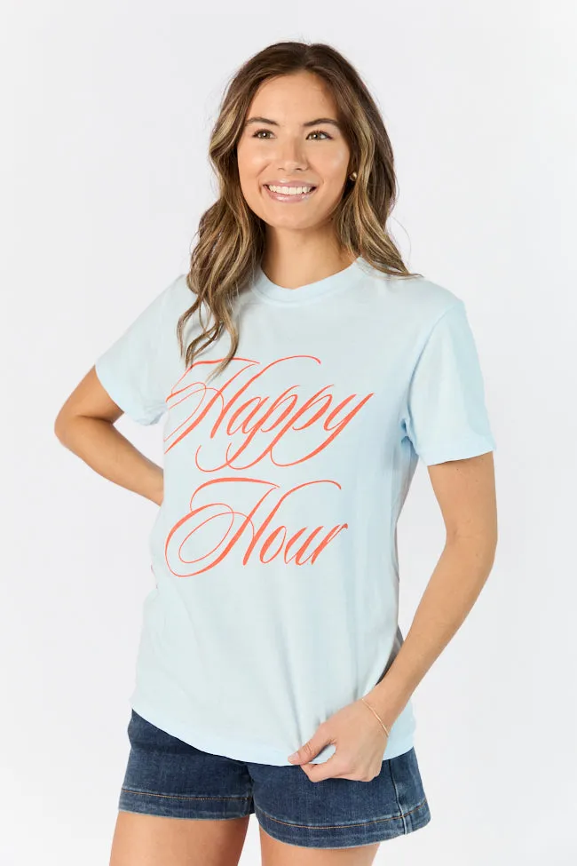 Happy Hour Chambray Comfort Color Graphic Tee sold by Pink Lily product image thumbnail 4