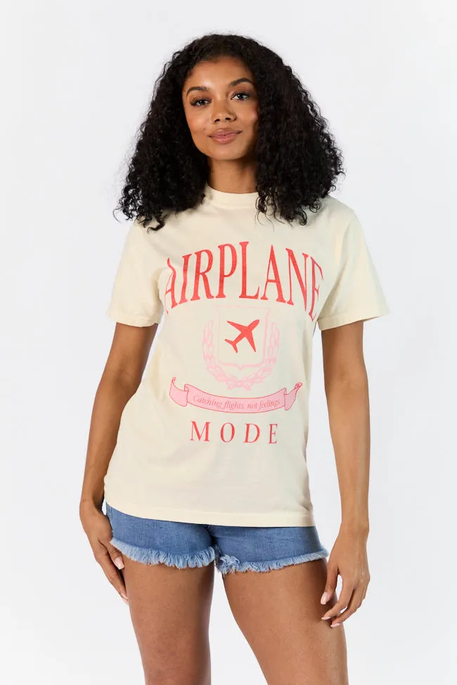 Airplane Mode Ivory Comfort Color Graphic Tee sold by Pink Lily product image thumbnail 4