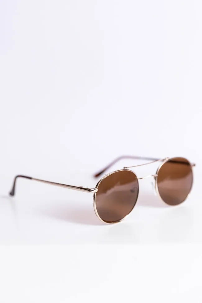 Gold Aviator Sunglasses FINAL SALE sold by Pink Lily product image thumbnail 3