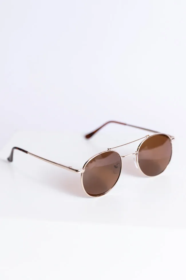 Gold Aviator Sunglasses FINAL SALE sold by Pink Lily product image thumbnail 4