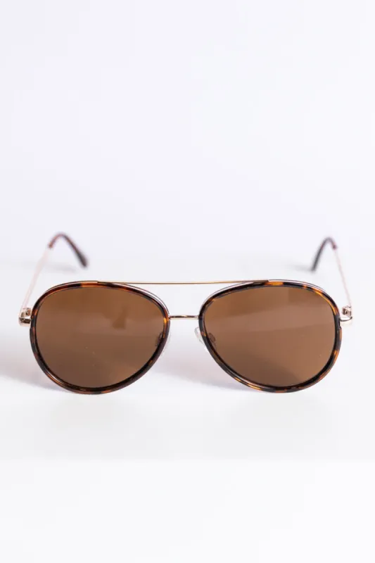 Tortoise Aviator Sunglasses FINAL SALE sold by Pink Lily