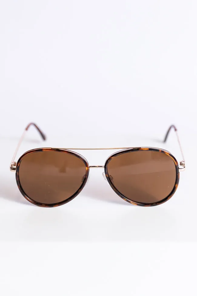 Tortoise Aviator Sunglasses FINAL SALE sold by Pink Lily