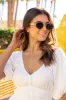 Gold Oval Wire Framed Sunglasses FINAL SALE sold by Pink Lily