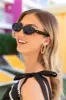 Black Oval Framed Sunglasses FINAL SALE sold by Pink Lily