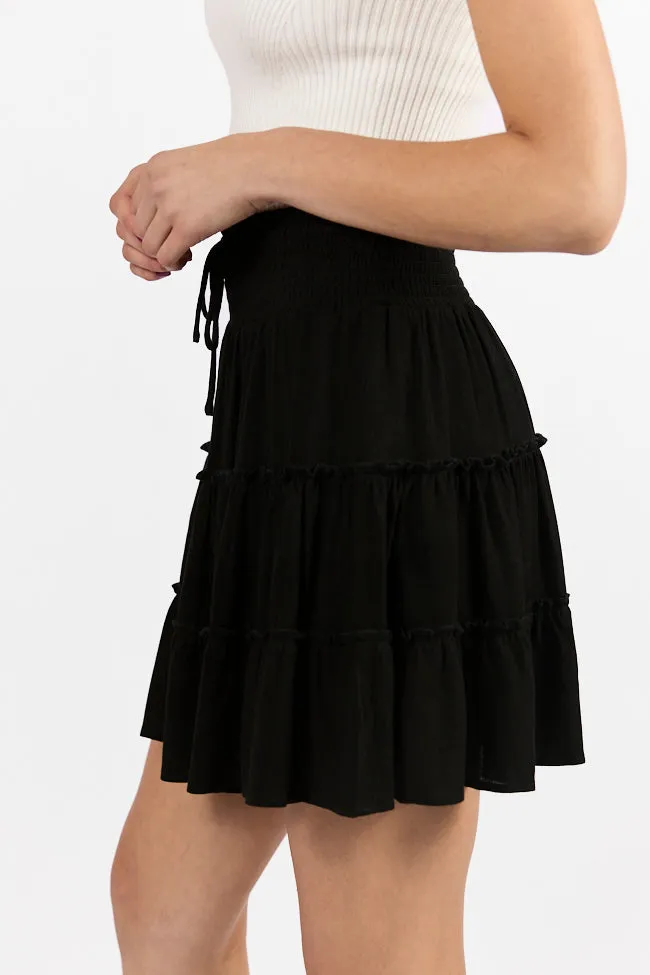 Through The Garden Black Longer Length Solid Mini Skort FINAL SALE sold by Pink Lily product image thumbnail 4