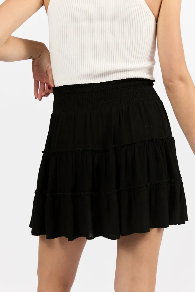 Through The Garden Black Longer Length Solid Mini Skort FINAL SALE sold by Pink Lily product image thumbnail 5