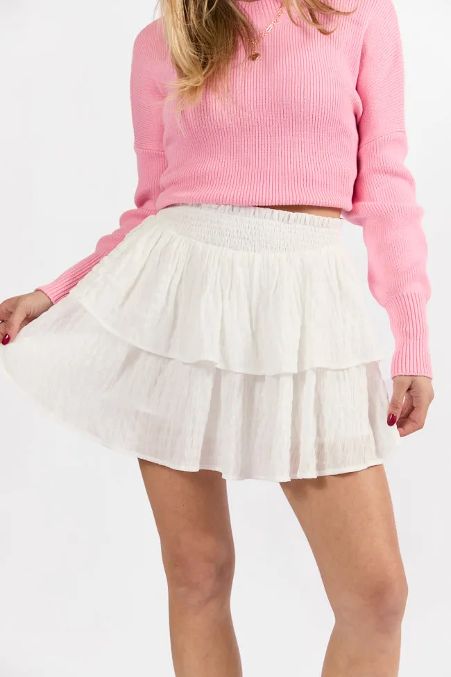 Breezy Ivory Textured Tiered Skort FINAL SALE sold by Pink Lily product image thumbnail 2