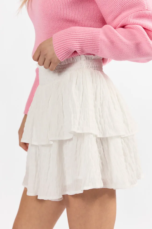 Breezy Ivory Textured Tiered Skort FINAL SALE sold by Pink Lily product image thumbnail 4