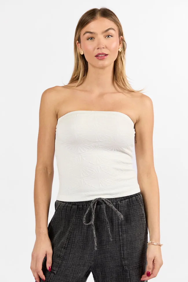 Coastal Pursuit Ivory Strapless Textured Knit Top FINAL SALE sold by Pink Lily product image thumbnail 3