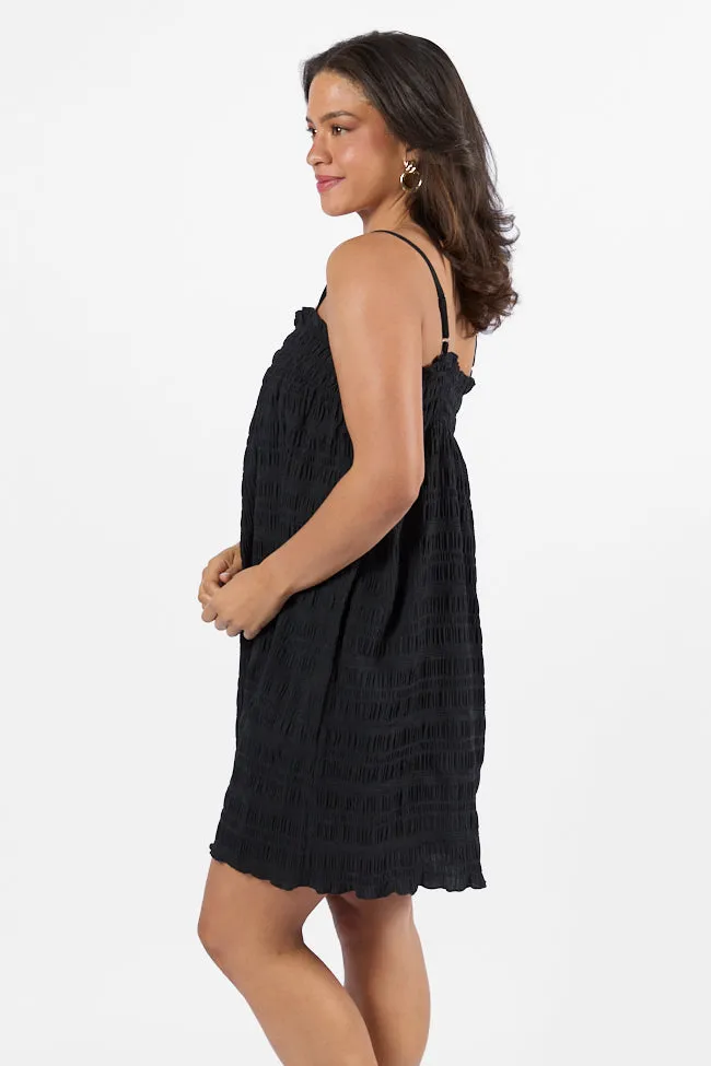 Tidal Tango Black Textured Shift Dress sold by Pink Lily product image thumbnail 4
