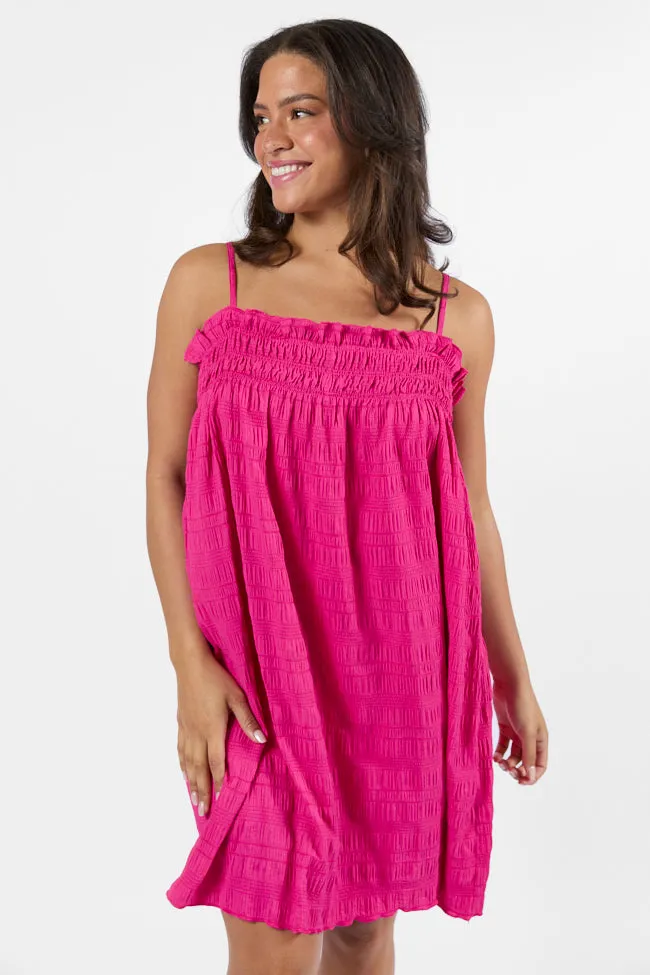 Tidal Tango Pink Textured Shift Dress sold by Pink Lily product image thumbnail 2