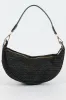 Kelly Black Raffia Crossbody Purse FINAL SALE sold by Pink Lily