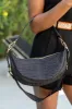 Kelly Black Raffia Crossbody Purse FINAL SALE sold by Pink Lily