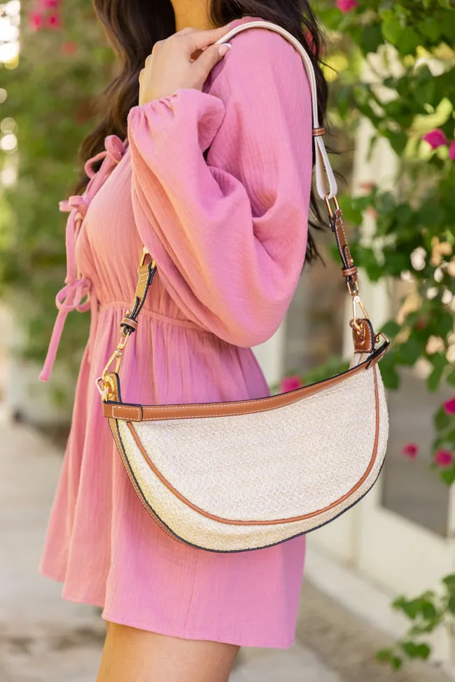 Kelly Tan Raffia Crossbody Purse SALE sold by Pink Lily product image thumbnail 3