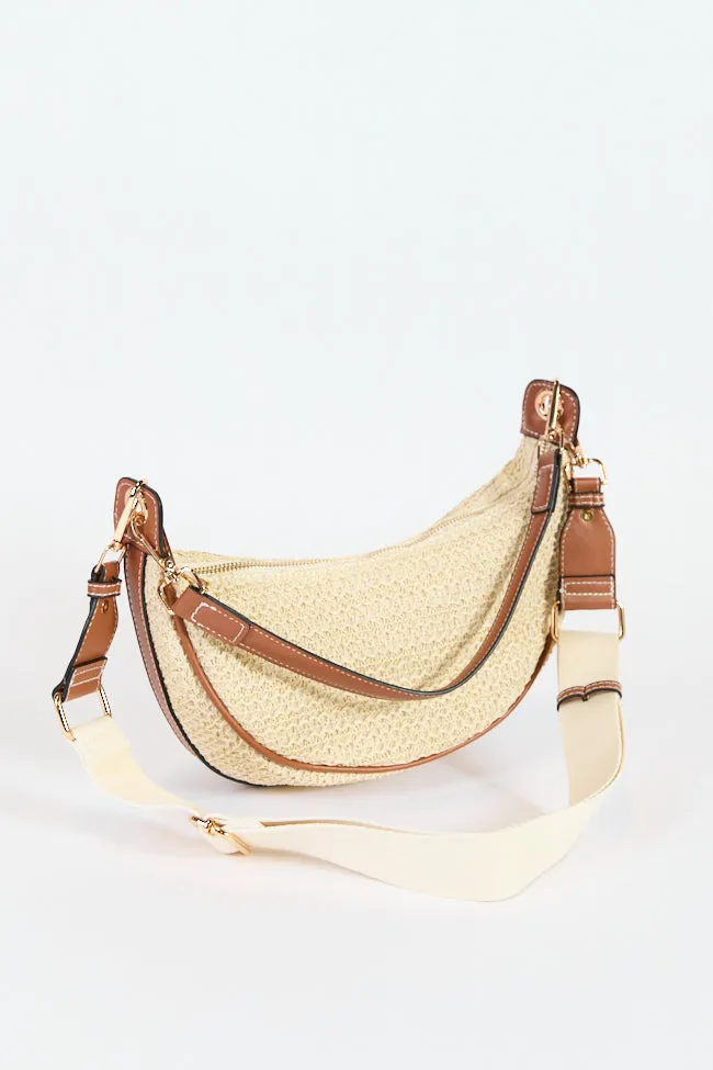 Kelly Tan Raffia Crossbody Purse SALE sold by Pink Lily product image thumbnail 5