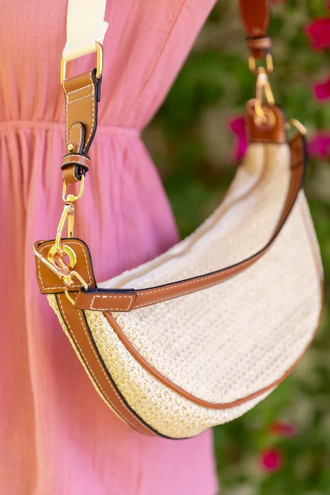 Kelly Tan Raffia Crossbody Purse SALE sold by Pink Lily product image thumbnail 2