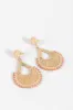 Brown Raffia and Beads Earrings FINAL SALE sold by Pink Lily