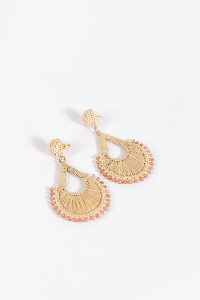 Brown Raffia and Beads Earrings FINAL SALE sold by Pink Lily product image thumbnail 2