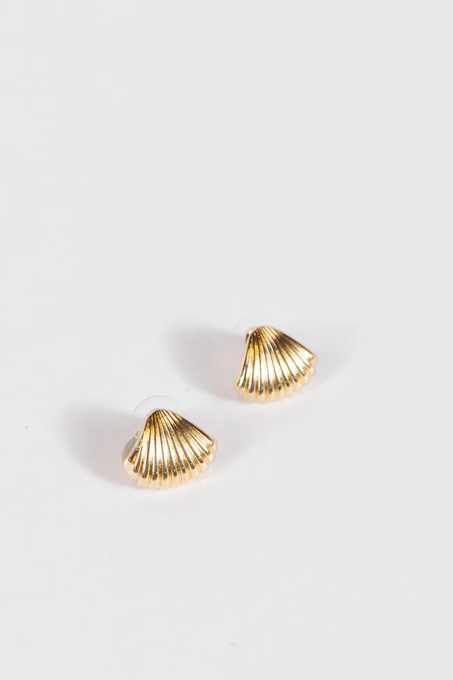 Gold Shell Earrings FINAL SALE sold by Pink Lily