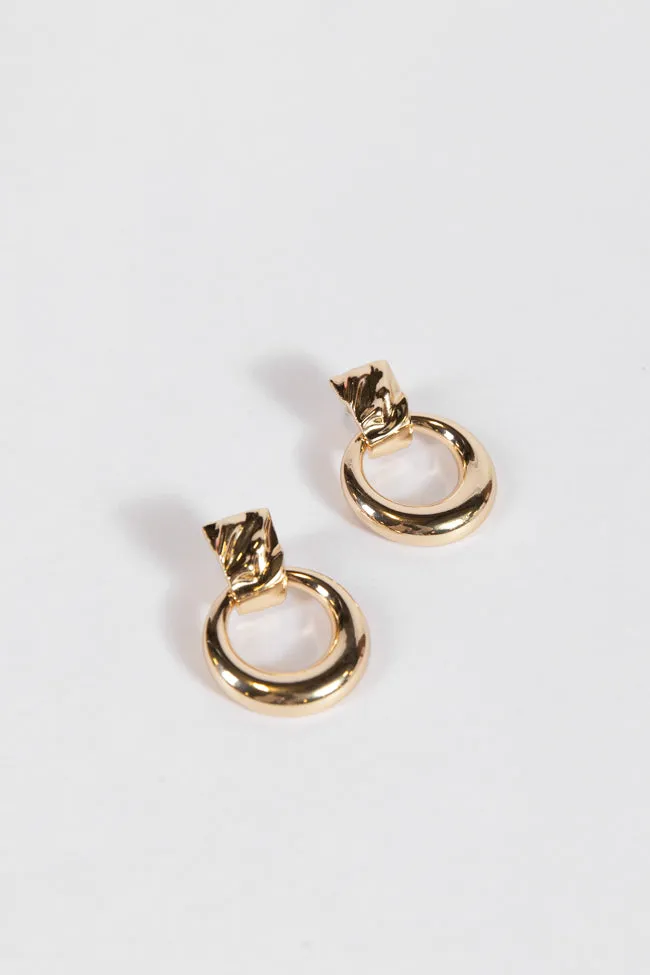 Post Circle Gold Hoop Earrings SALE sold by Pink Lily product image thumbnail 3