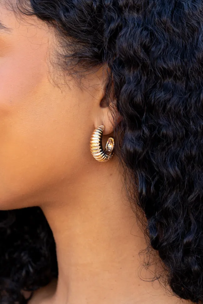 Gold Stud and Hoop Earring Set FINAL SALE sold by Pink Lily product image thumbnail 4